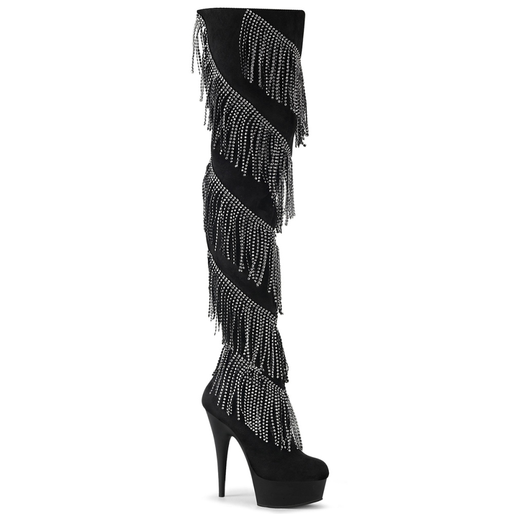 Pleaser - DELIGHT3065 Bottes cuissardes à plateforme - Noir Product image